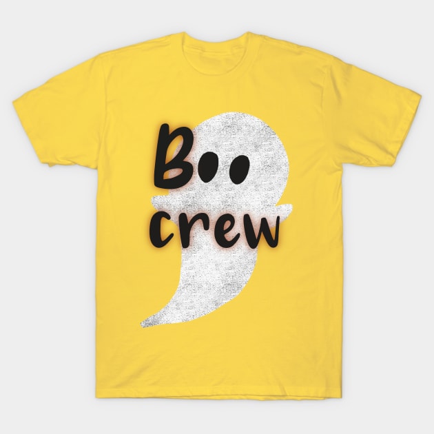 Boo Crew Cute Halloween Ghost T-Shirt by FreckledBliss